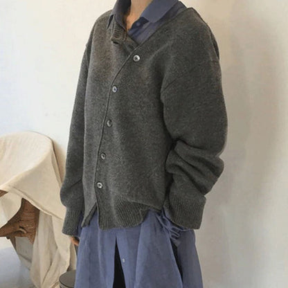 Asymmetrical knit cardigan - Liora